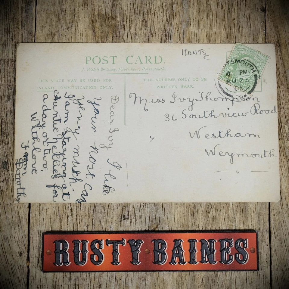 Postcard, Portsmouth 1905 Sports Day, French Fleet, Printed