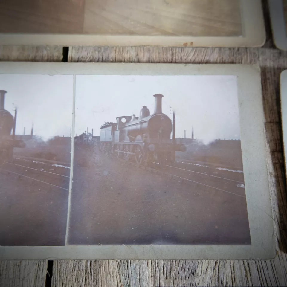 Stereoview Card, Railway Bundle, Steam Train Interest
