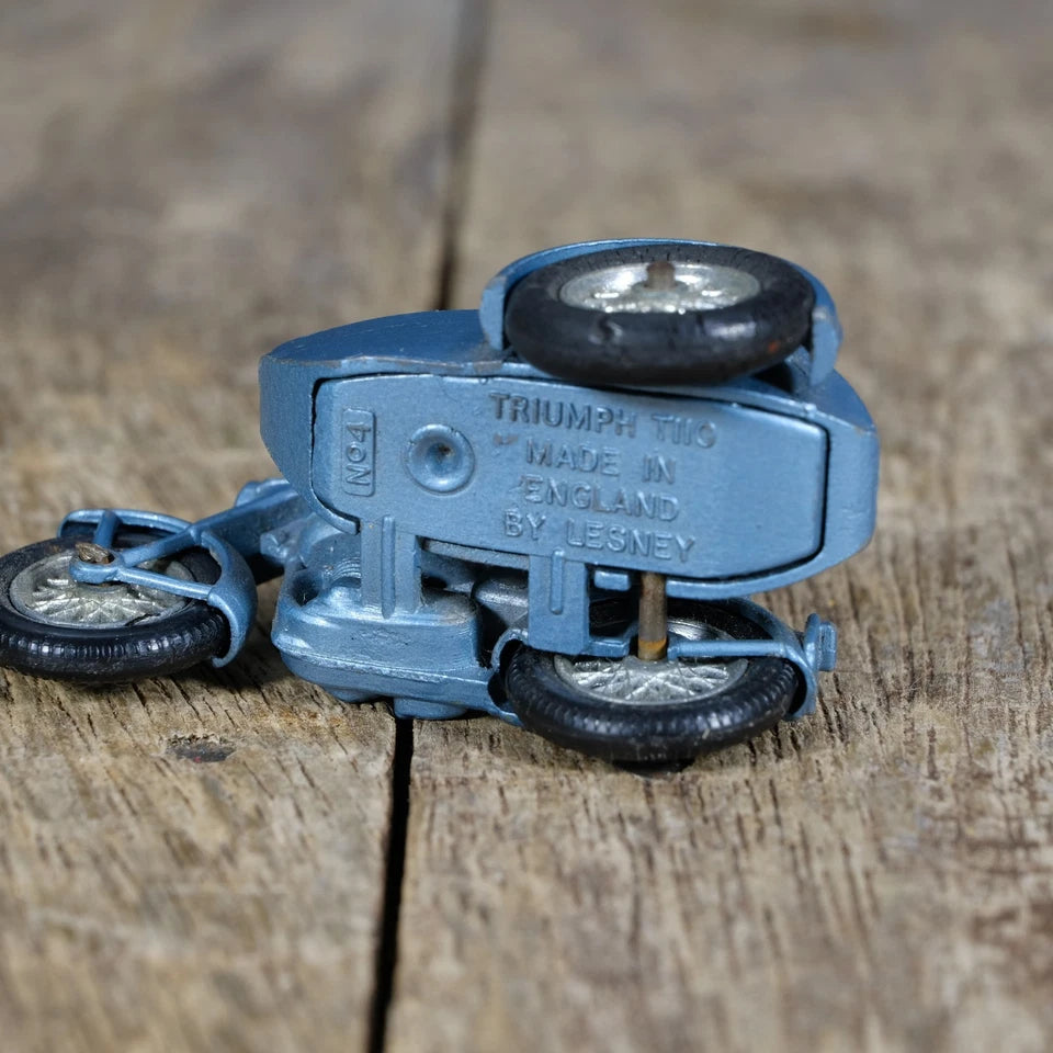 Original Vintage Matchbox/Lesney Triumph Tiger T110 Bike Sidecar Outfit, No Box