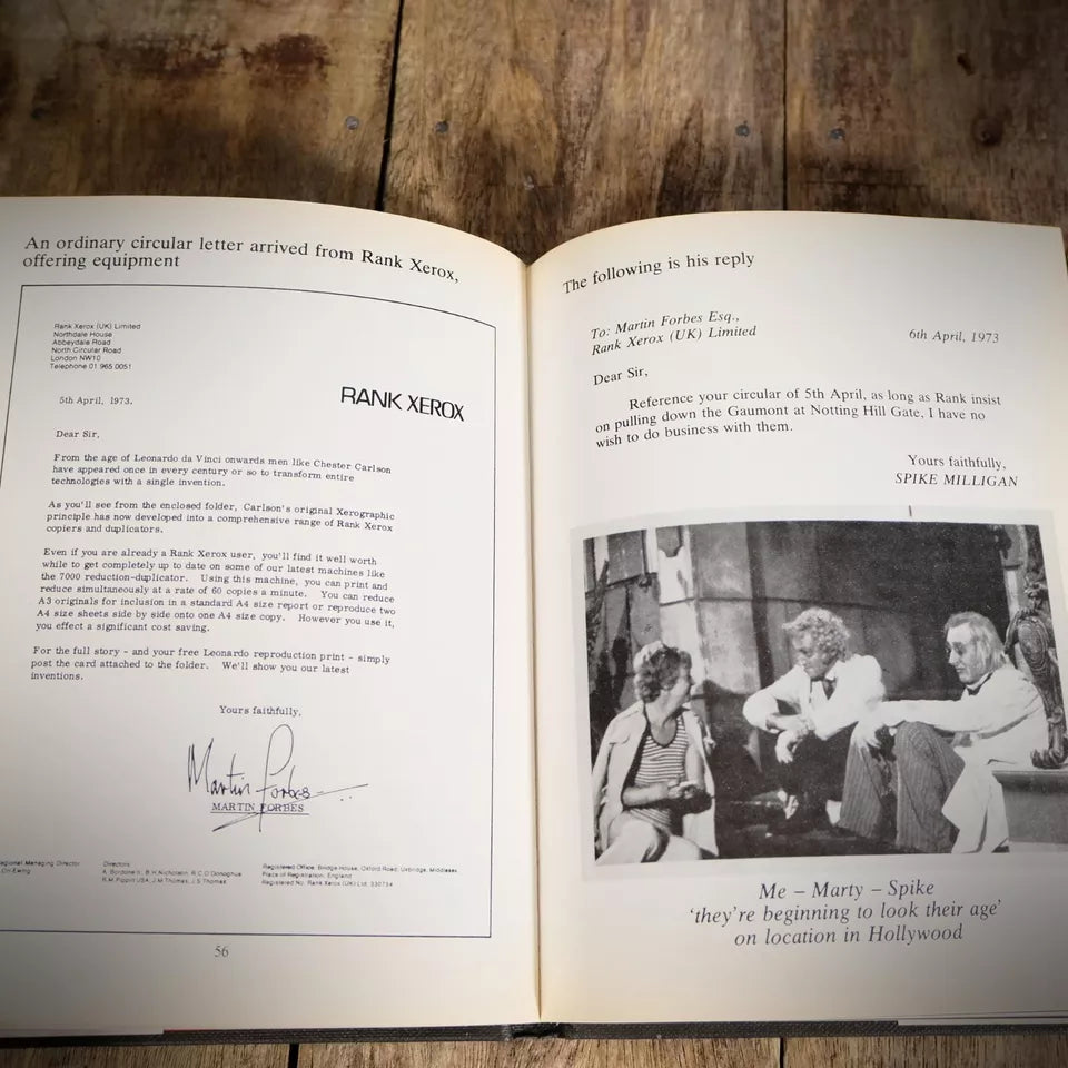 The Spike Milligan Letters, Norma Farnes, 1977 Hardcover