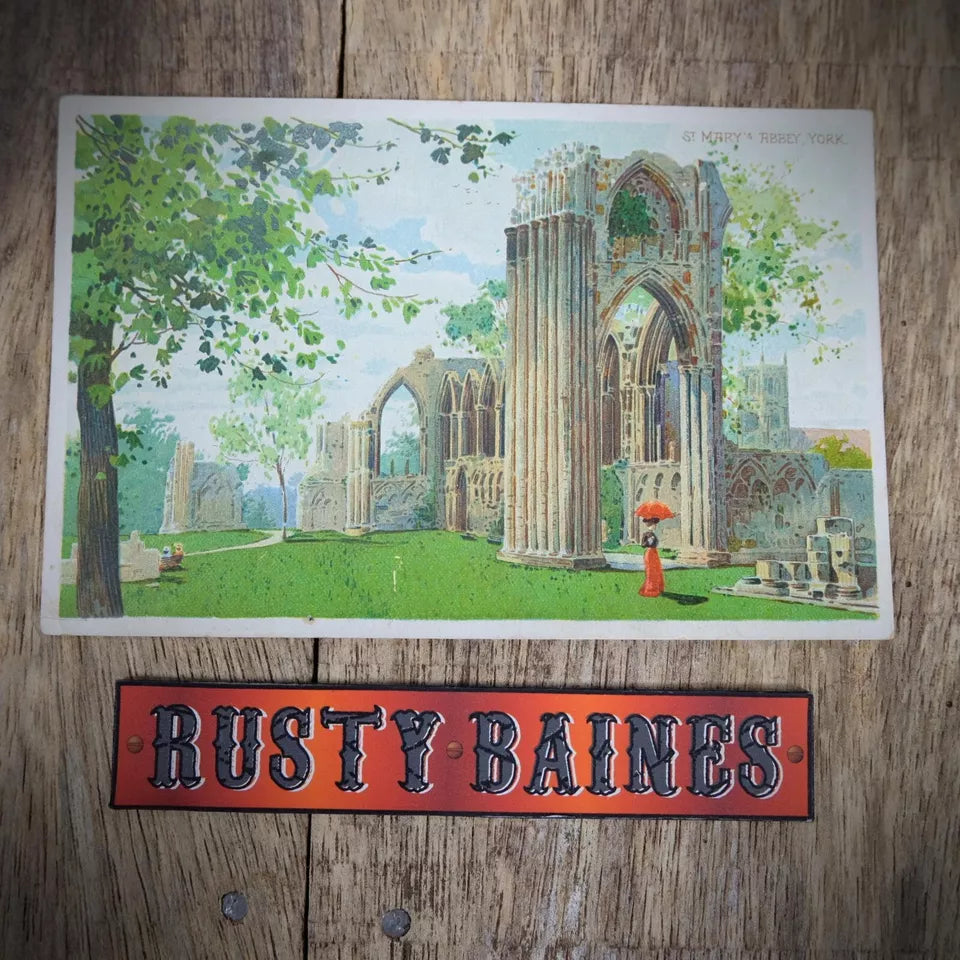 Postcard, York, St Mary's Abbey, Beautiful Chomo-Litho