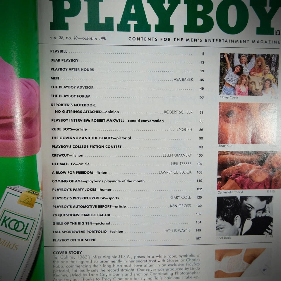 Playboy Magazine 1991 October