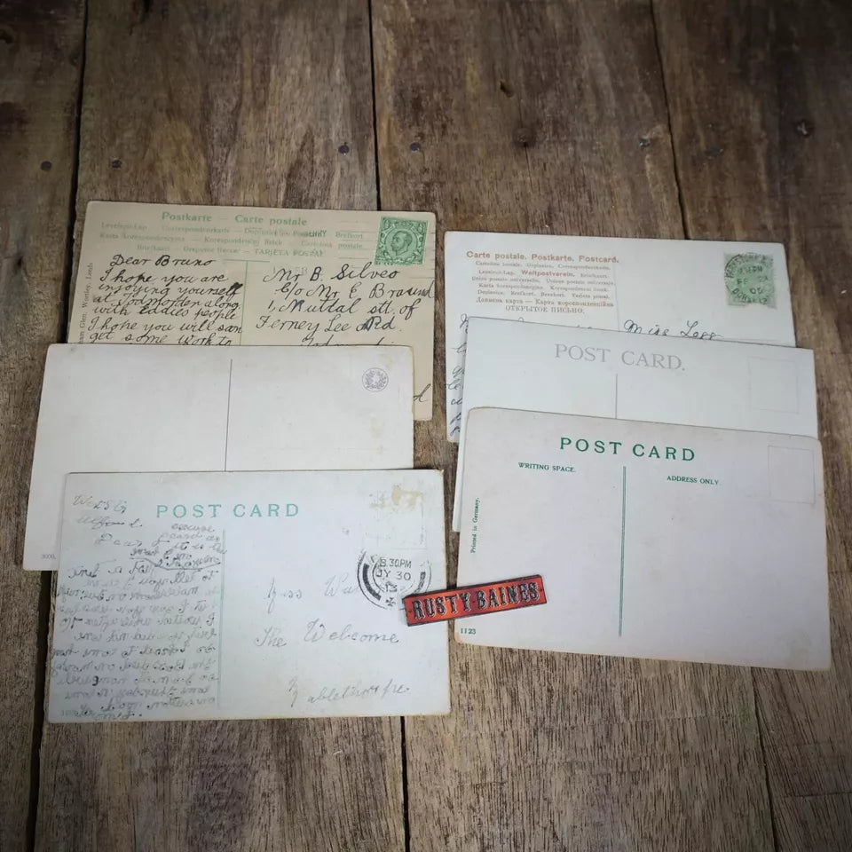 Postcard Bundle Romance Glamour Flirting Couple, Antique