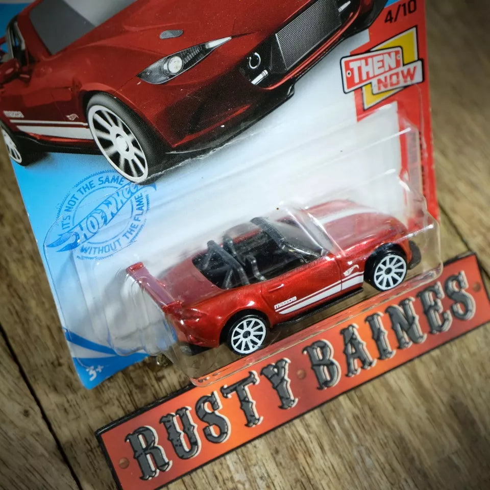 Hot Wheels, Mazda MX5 Miata, Metallic Red, Long Card