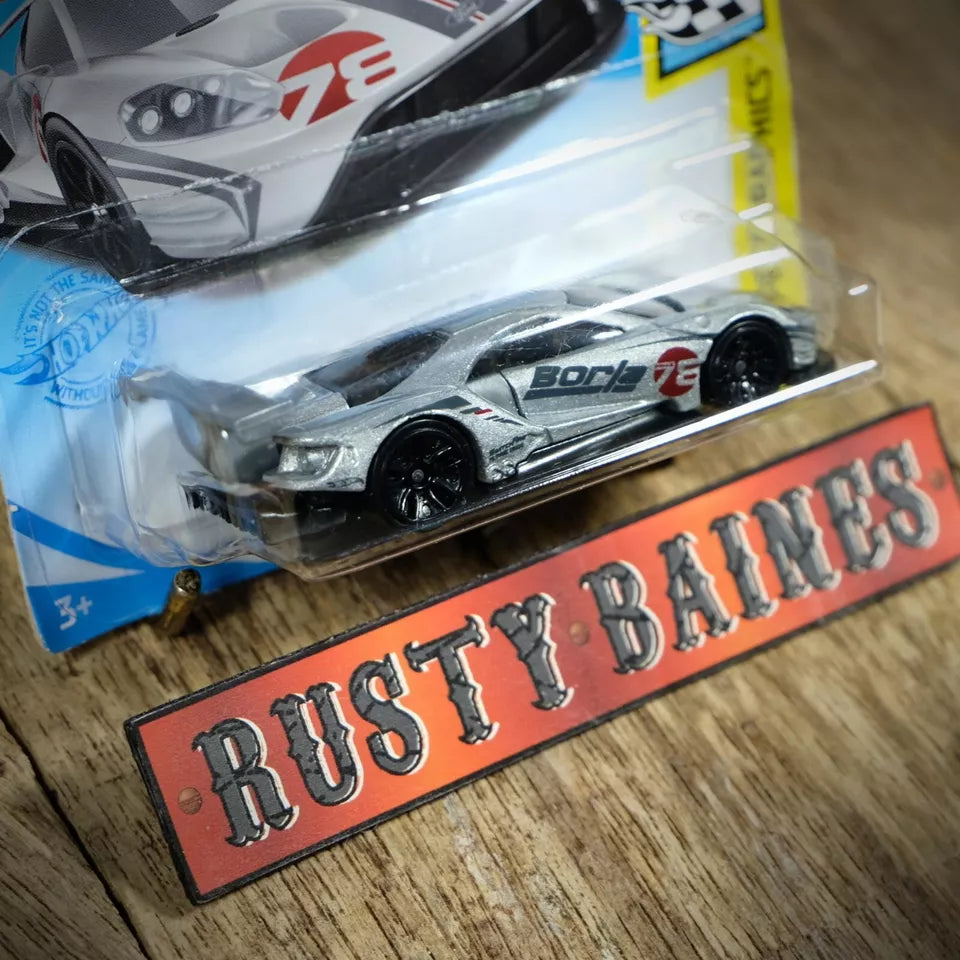 Hot Wheels, 2016 Ford GT Race, Silver, Short Card