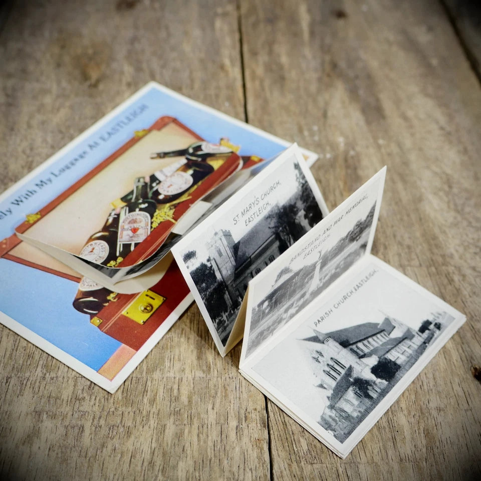 Postcard, Comic, Novelty Pull-Out, Suitcase Beer Eastleigh, Printed