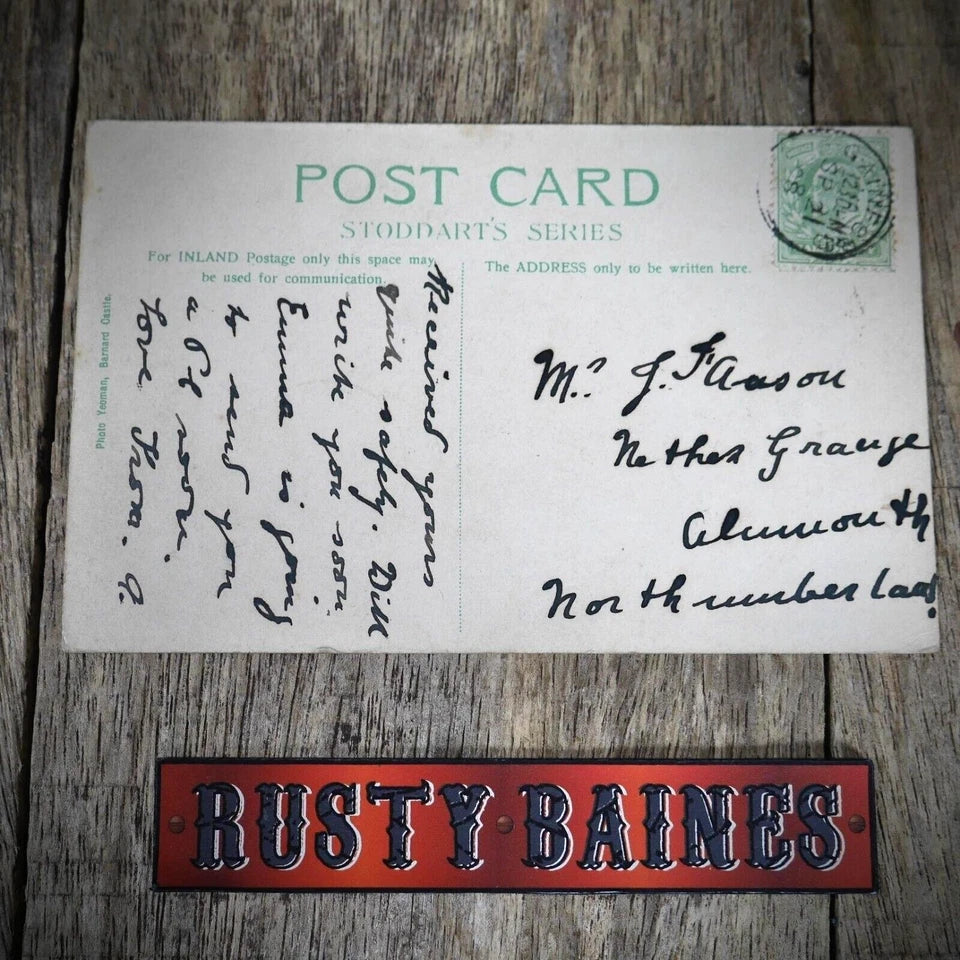 Postcard, Staindrop, Street View, 1908, Printed