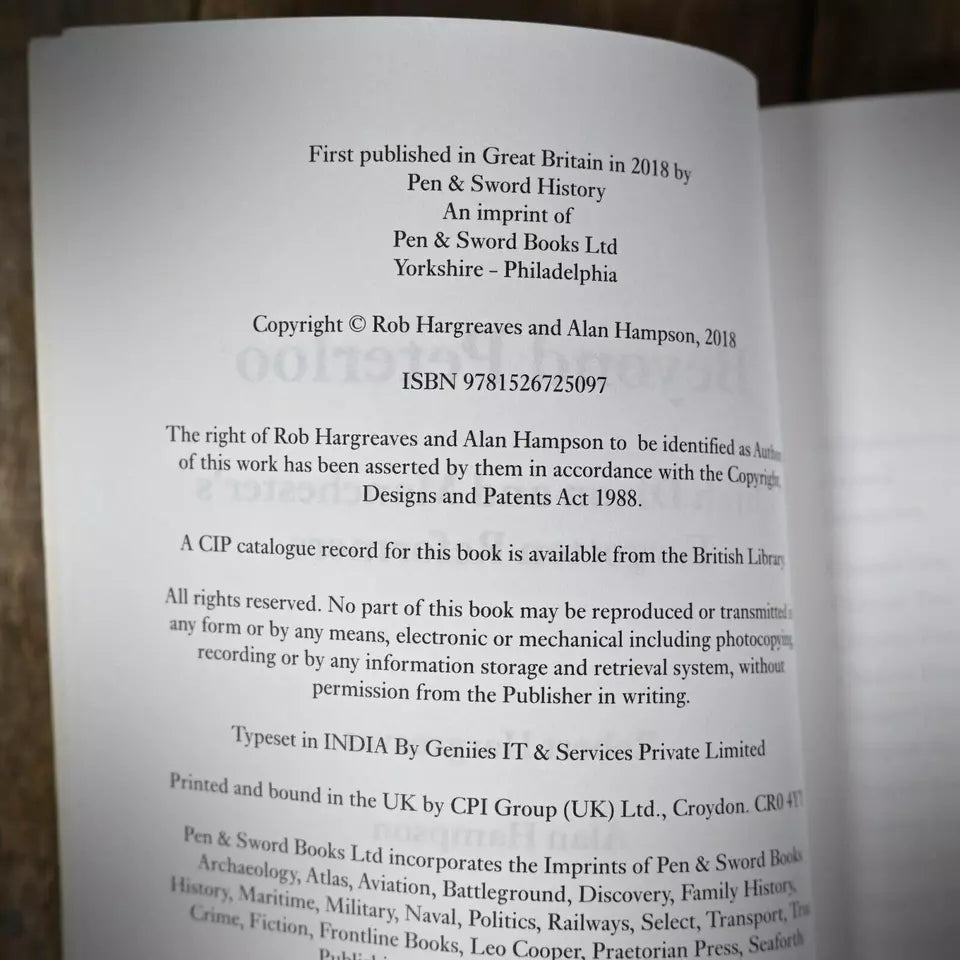 Beyond Peterloo, Elijah Dixon, Manchester History, Rob Hargreaves, Softcover