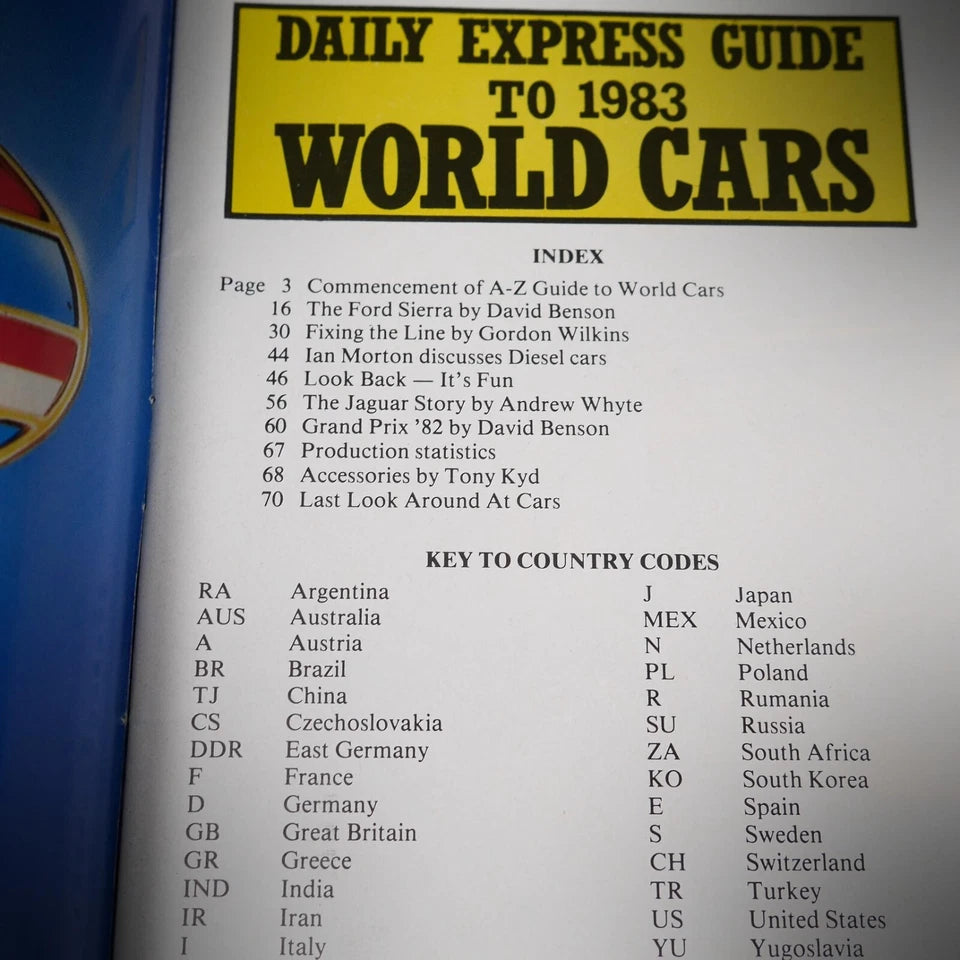 Vintage Back Issue Magazine Daily Express World Car Guide 1983