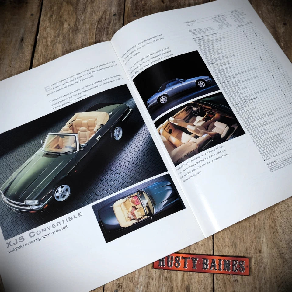 Car Brochure, Jaguar-Daimler 1994, XJ6 XJ12 XJS