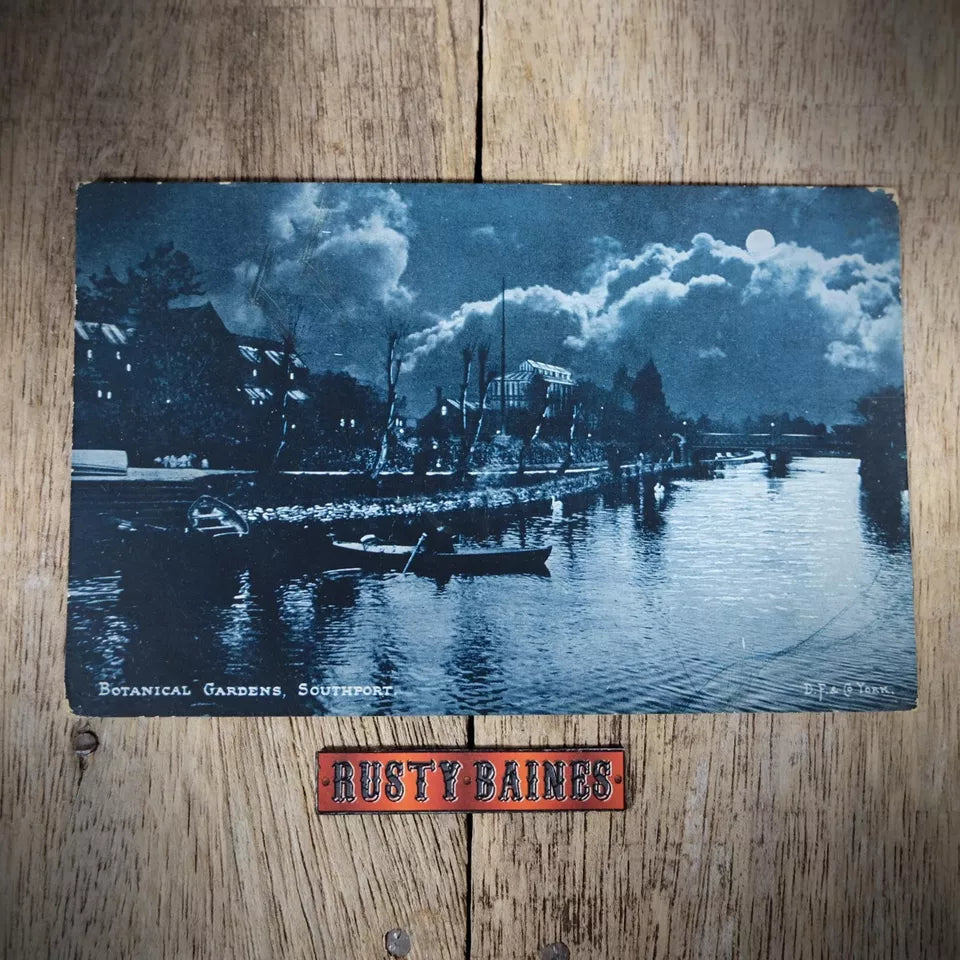 Postcard, Southport Botanical Gardens, Moonlight, Printed