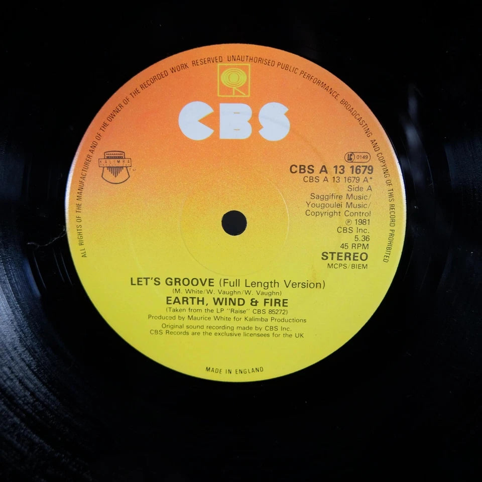 Record 12" Single, Earth Wind & Fire, Let's Groove