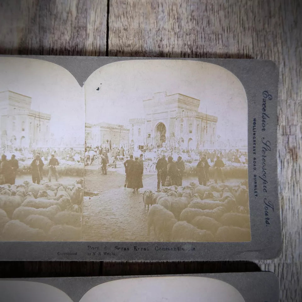 Stereoview Card x2 Bethlehem Palestine/Port Seras Kerela Constantinople Turkey