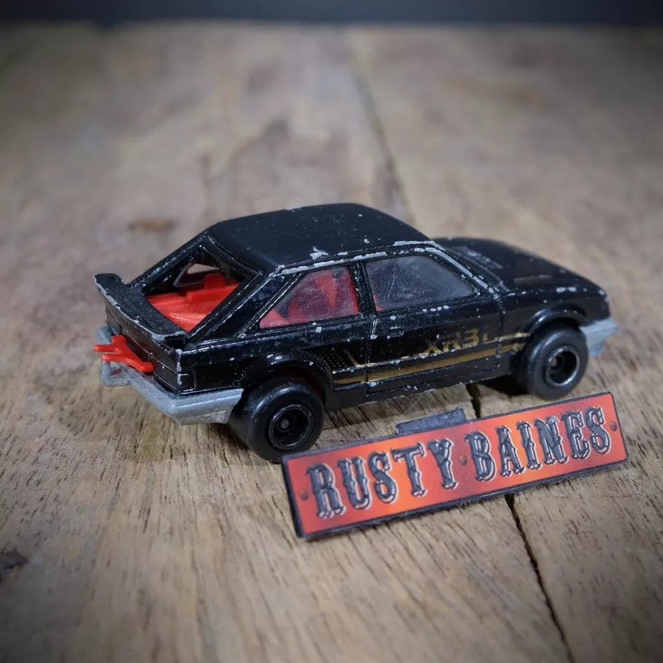 Majorette Ford Escort XR3 Mk3, Black, Playworn, No Box