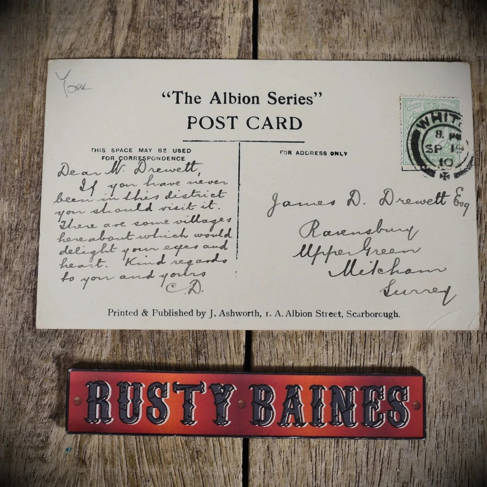 Postcard, Whitby East Side, Albion Series Real Photo 1910