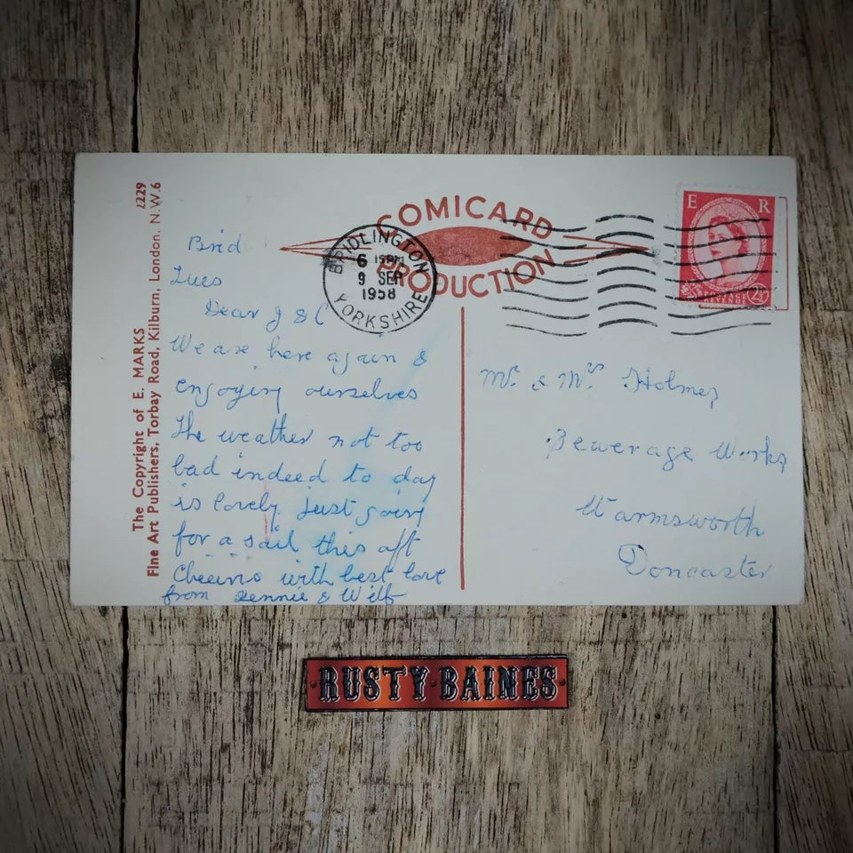 Postcard, Comicard, Bathing Beauty Competition Judge