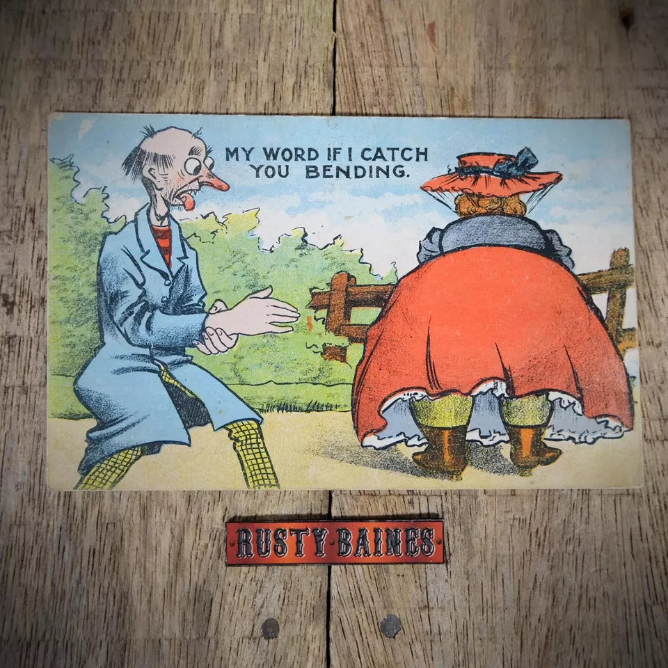Postcard, Comic, My Word if I Catch You Bending, Lady Spanking