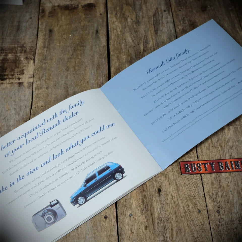 Sales Brochure, Renault Clio Undated UK