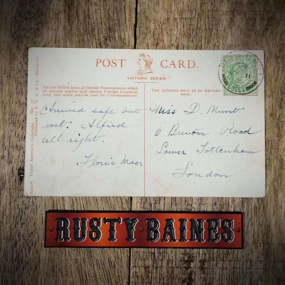 Vintage Comic Postcard, Laundry Washing Mangle, Romance