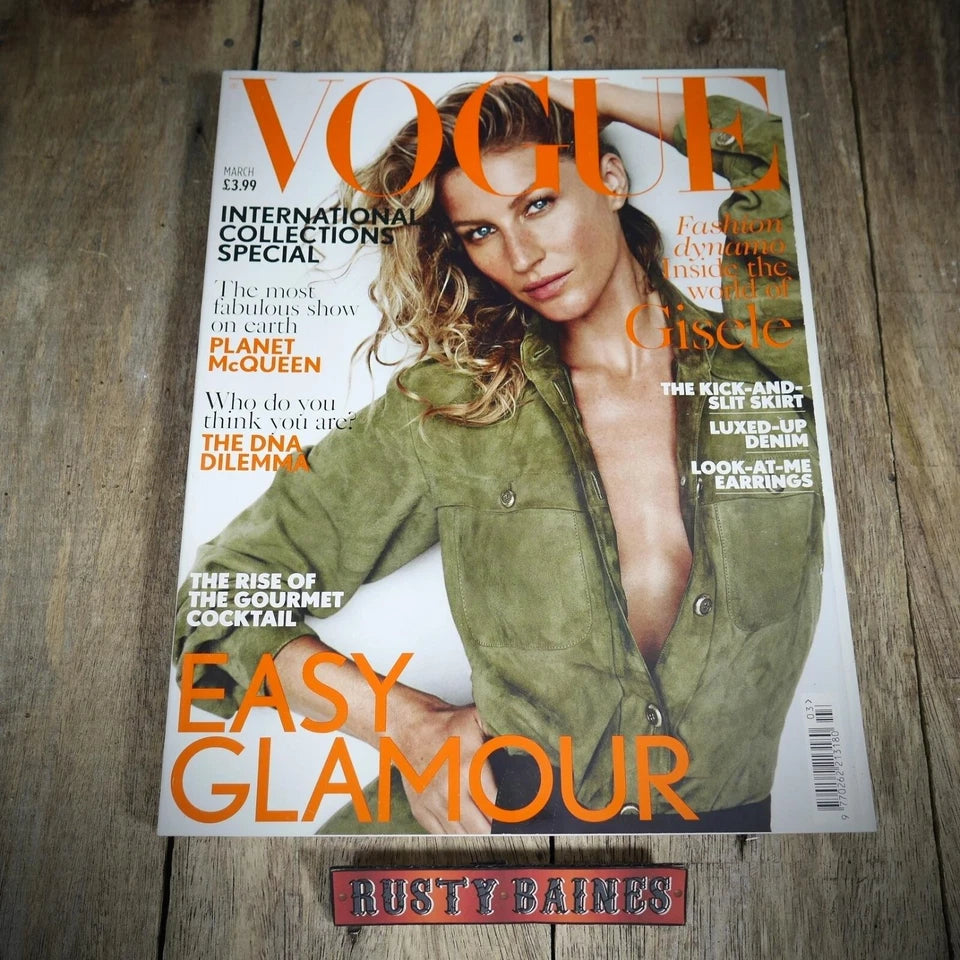 Vogue Magazine UK Back Issue, March 2015 Gisele Bundchen