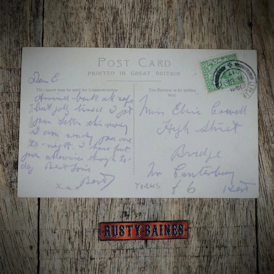 Postcard, Driffield, Middle Street 1917, Printed