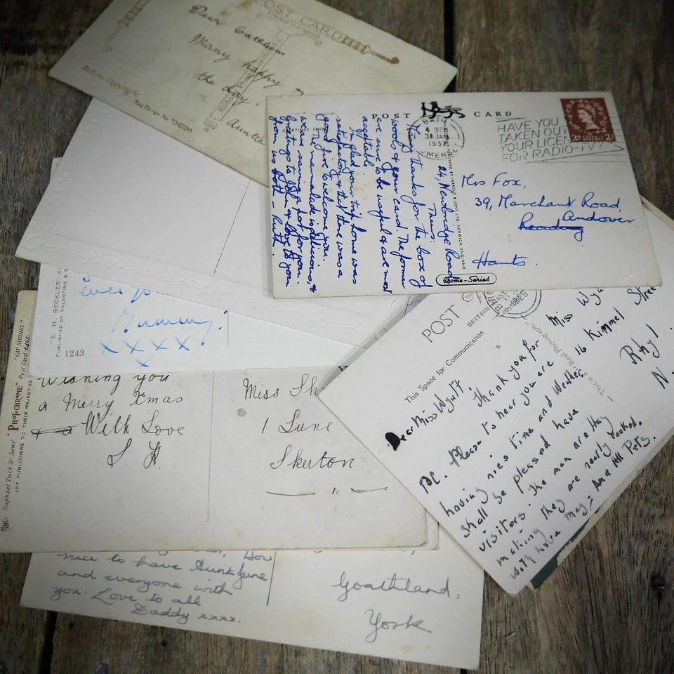 Job Lot/Bundle of Vintage Postcards, Cats & Kittens/Greetings x11