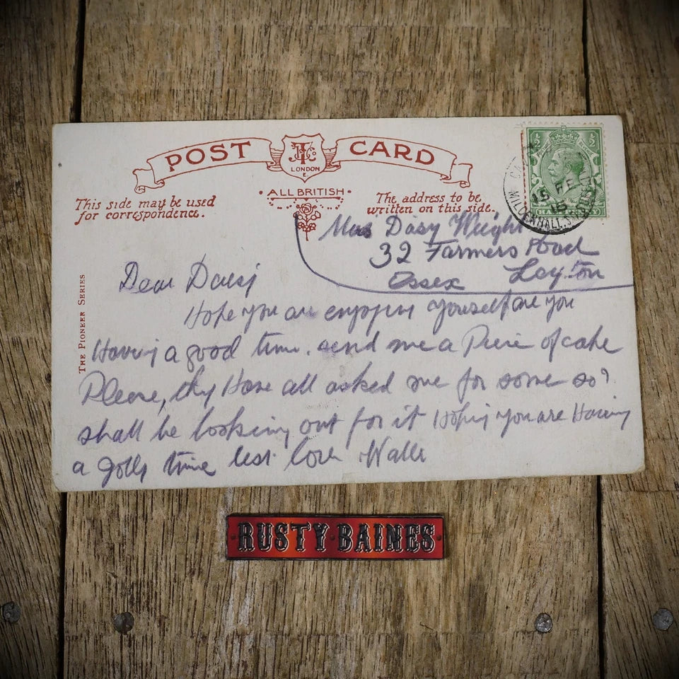 Postcard, WW1 Sweetheart, Soldier Writing from Cavenham Heath Camp