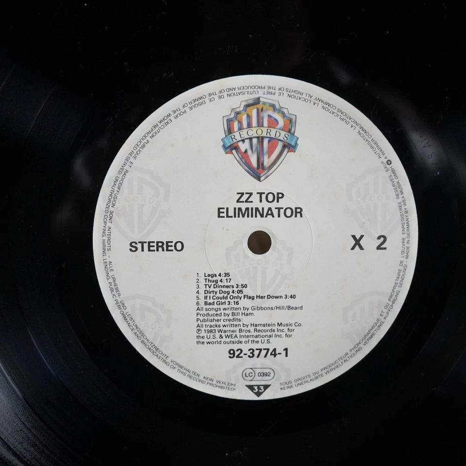 Record LP Album, ZZ Top, Eliminator