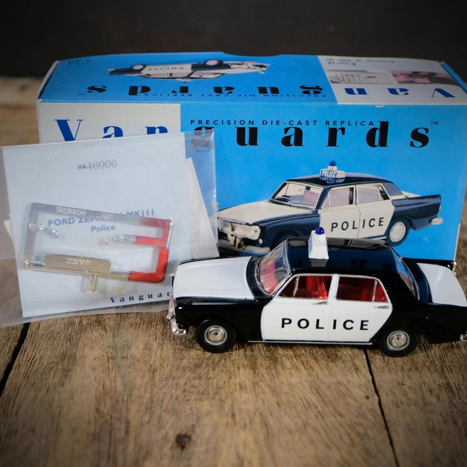 Lledo Vanguards Ford Zephyr Mk3 West Riding Police Car, Boxed, Faults