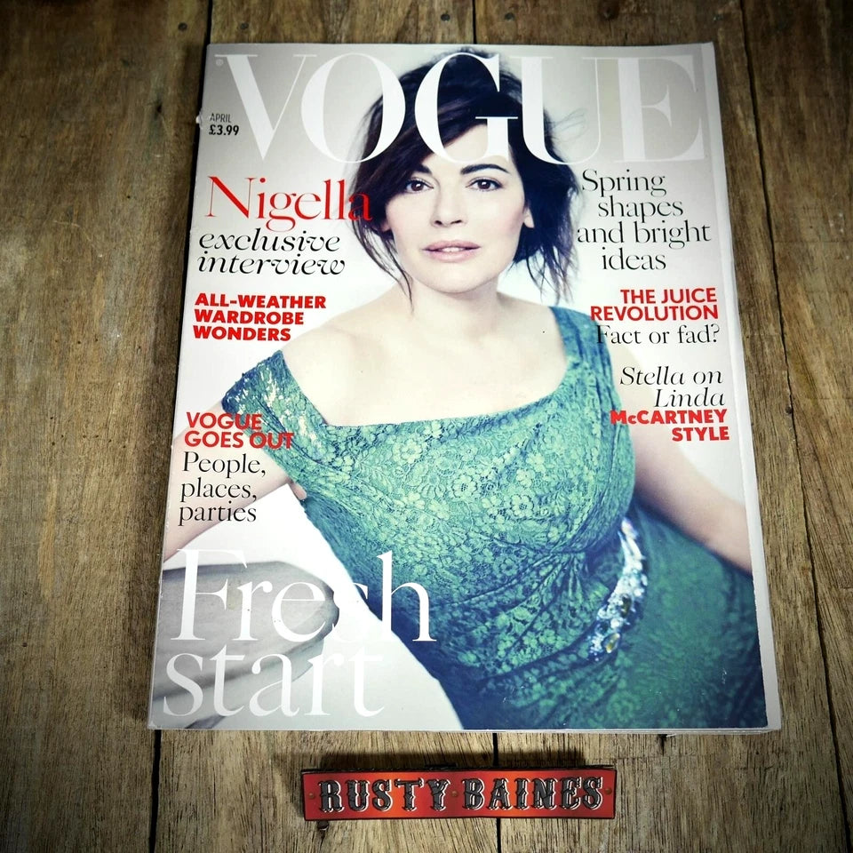 Vogue Magazine UK Back Issue, April 2014 Nigella Lawson