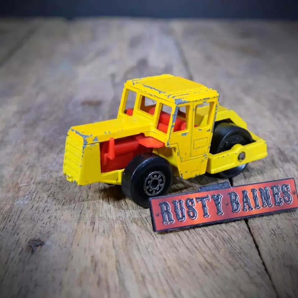 Matchbox #72 Bomag Road Roller, Playworn, No Box