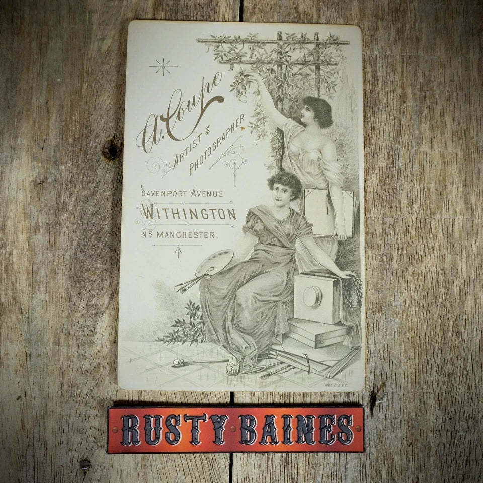 Cabinet Card Victorian Photo, Portrait of Lady & Violin, Coupe of Withington