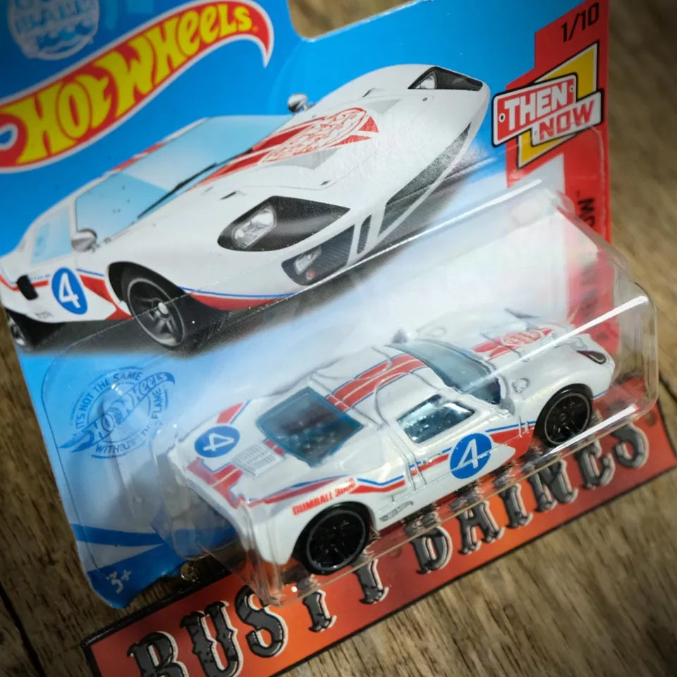 Hot Wheels, Ford GT-40, Metallic Pearl White, Short Card