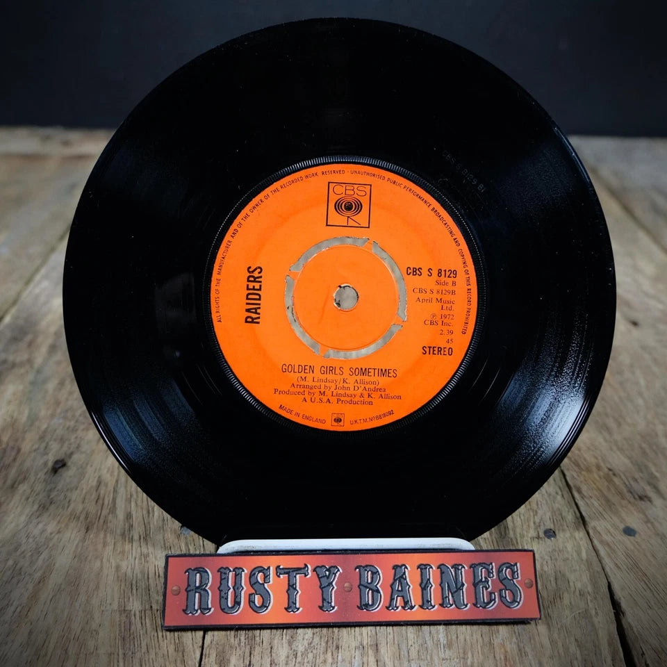 Record 7" Single, Raiders, Powder Blue Mercedes Queen, CBS