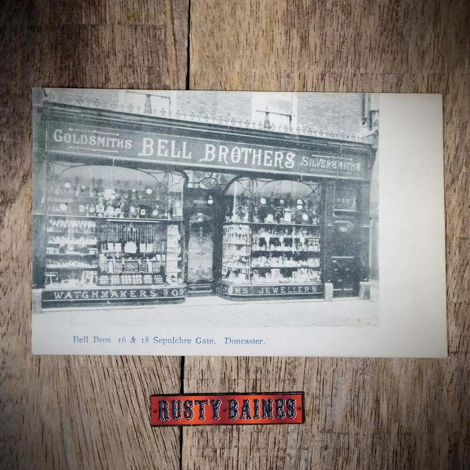 Antique Postcard, Doncaster Jewellery Shop, Bell Brothers, Printed