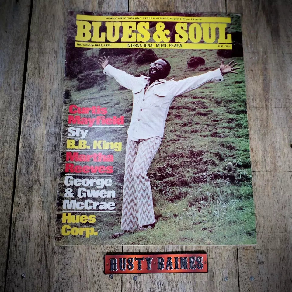 Blues & Soul Magazine #139 1974 B.B. King, Oscar Brown Jr, Sly Stone