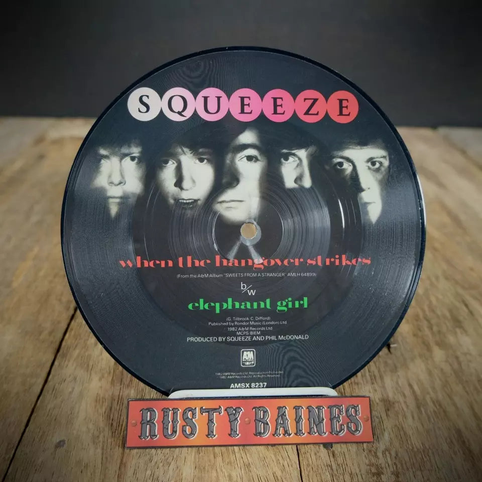 Record 7" Picture Disc Single, Squeeze, When the Hangover Strikes