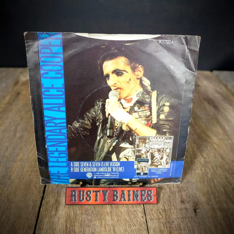 Record 7" Single, Alice Cooper, Seven & Seven is (Live)