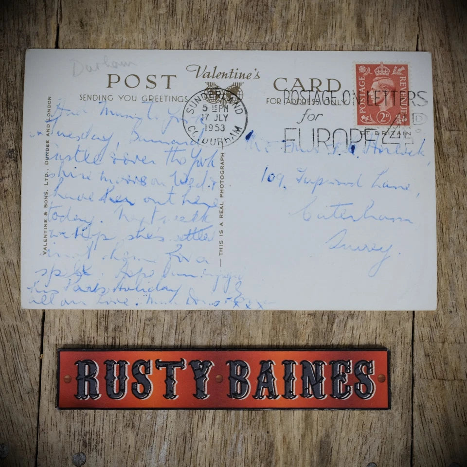 Postcard, Marsden Grotto, South Shields, 1953, Real Photo