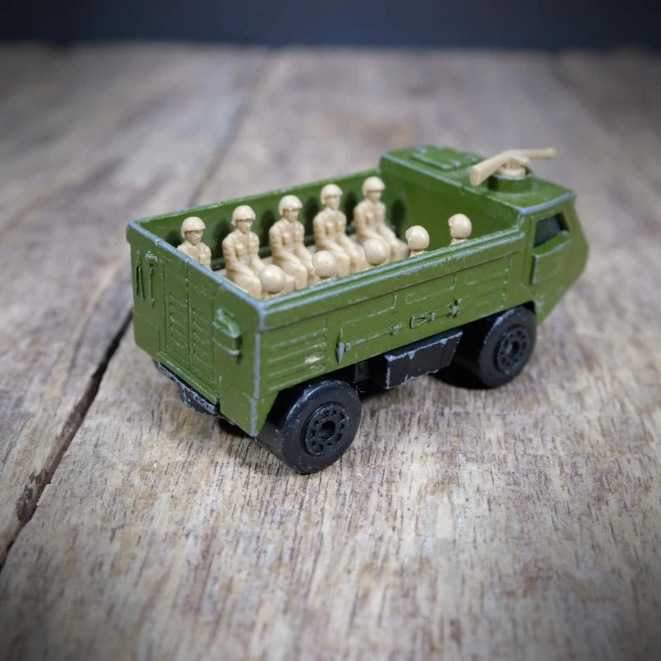 Bundleof Vintage Matchbox Military Vehicles, Stoat, Carrier, Weasel, Playworn