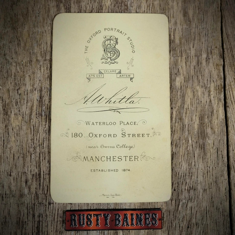 Carte de Visite (CDV) Portrait of Victorian Lady, Lace Scarf, Whitla, Manchester