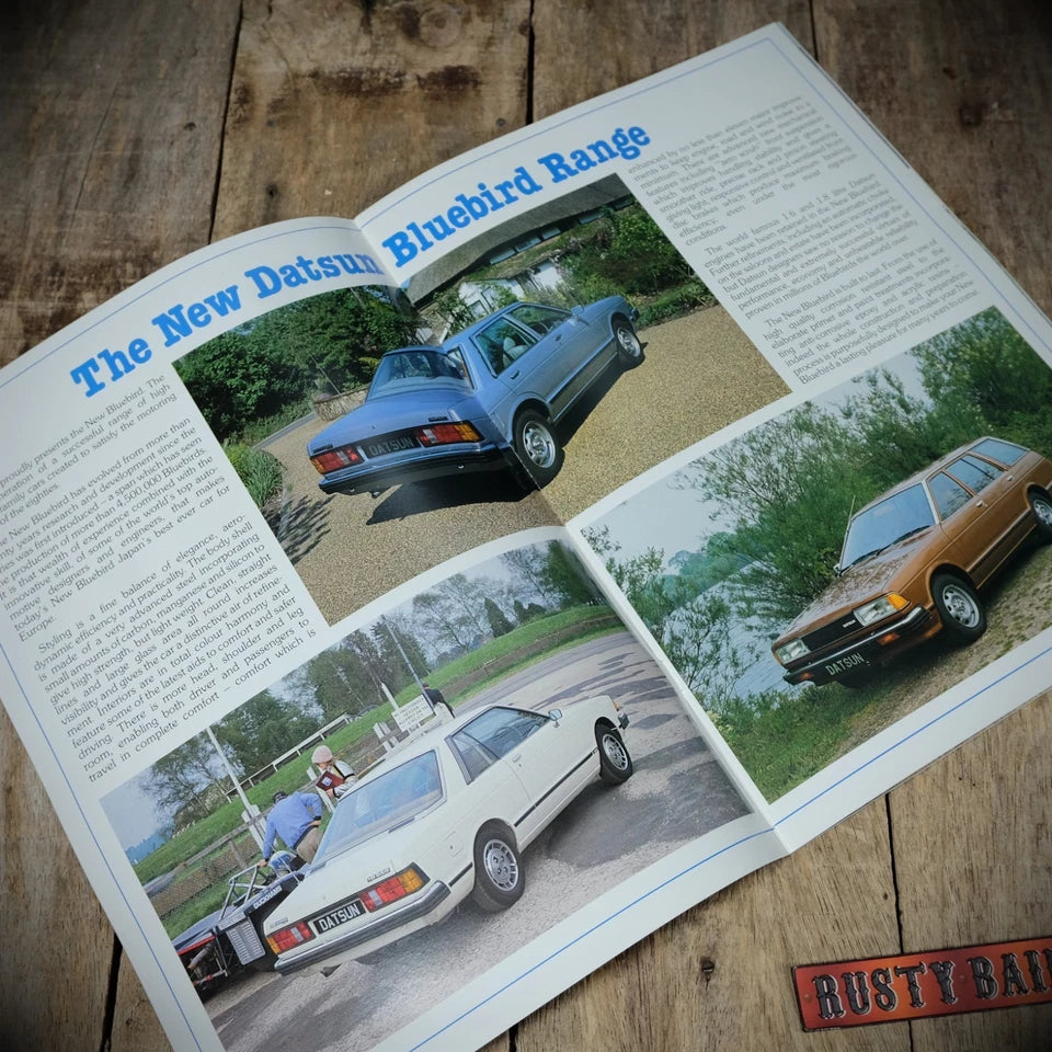 Sales Brochure, Datsun Bluebird, UK 1980, Saloon, Coupe, Estate