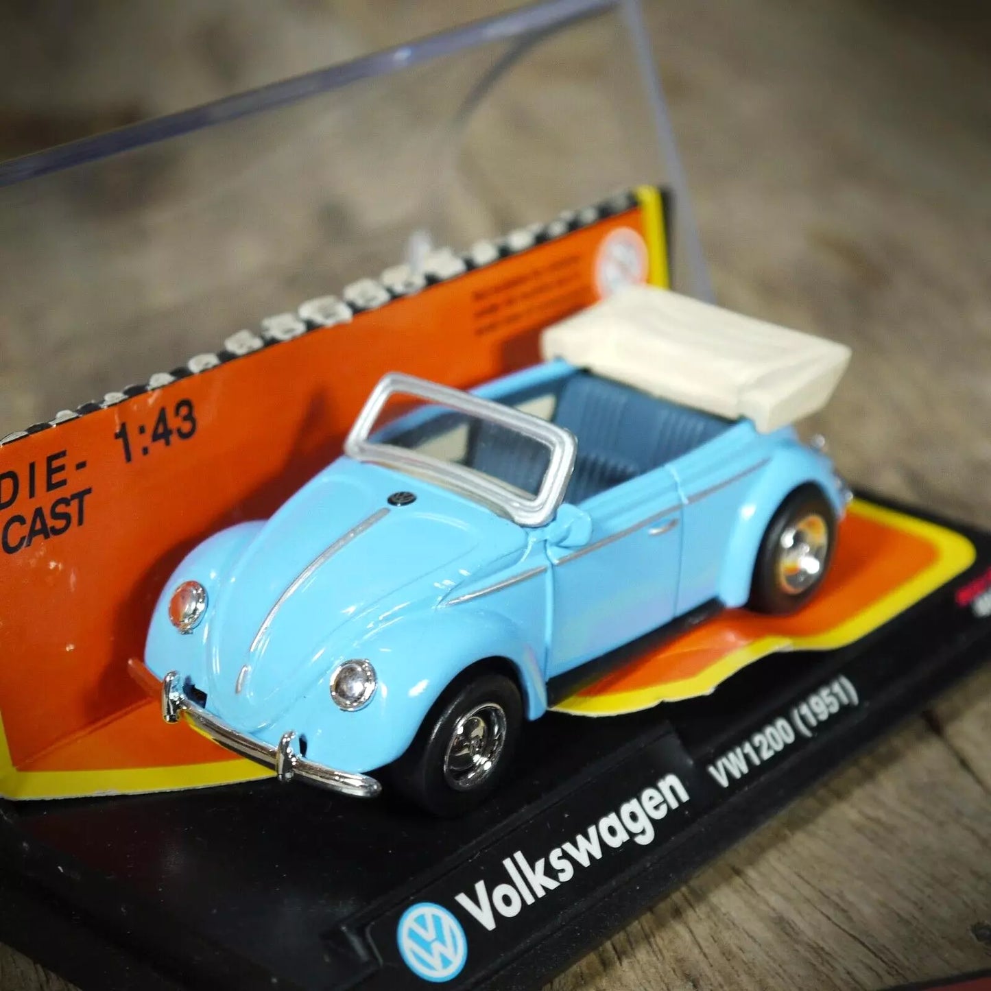 New-Ray Volkswagen VW Beetle 1200 Cabriolet 1951, Blue, 1/43