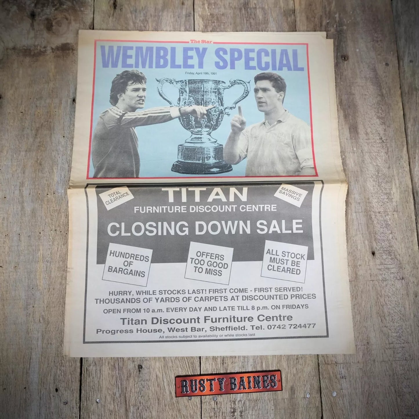 Newspaper Supplement, Star Wembley Special 1991 Sheffield Wednesday