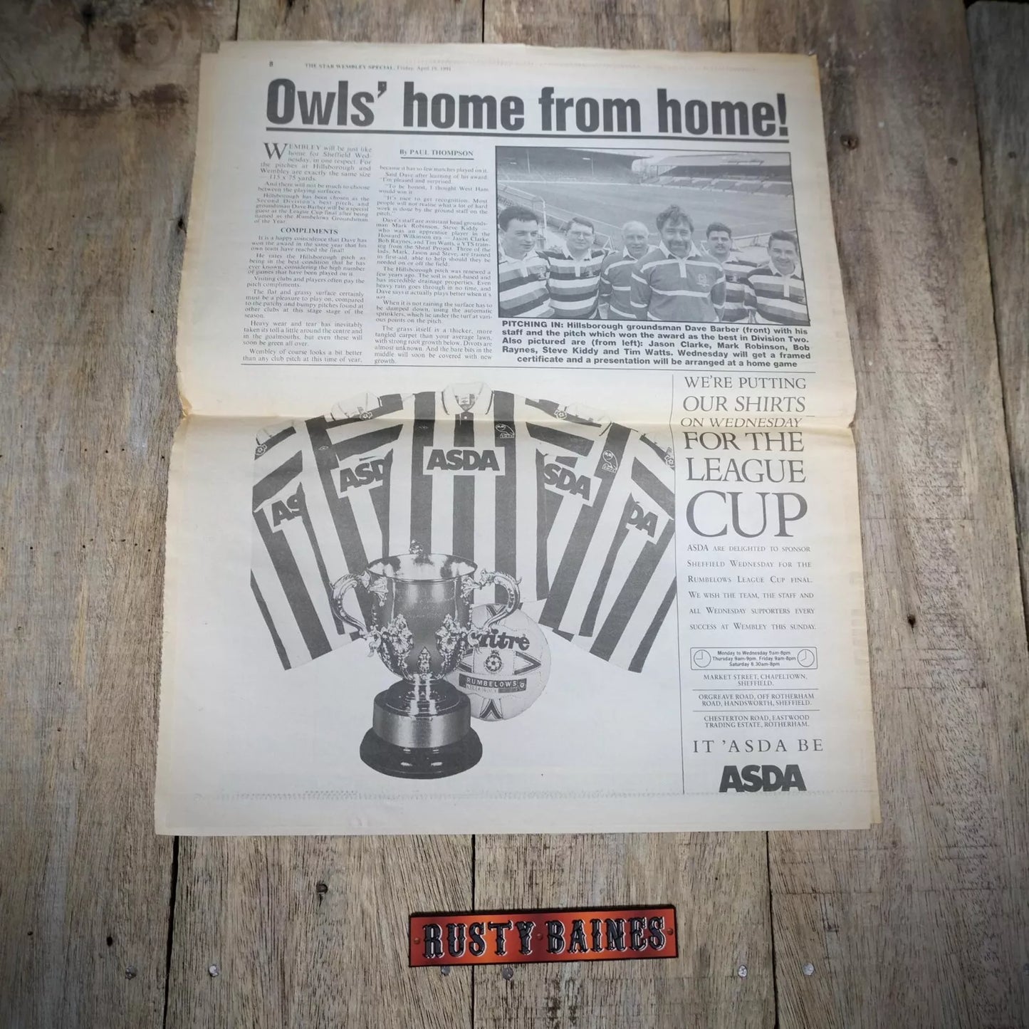 Newspaper Supplement, Star Wembley Special 1991 Sheffield Wednesday