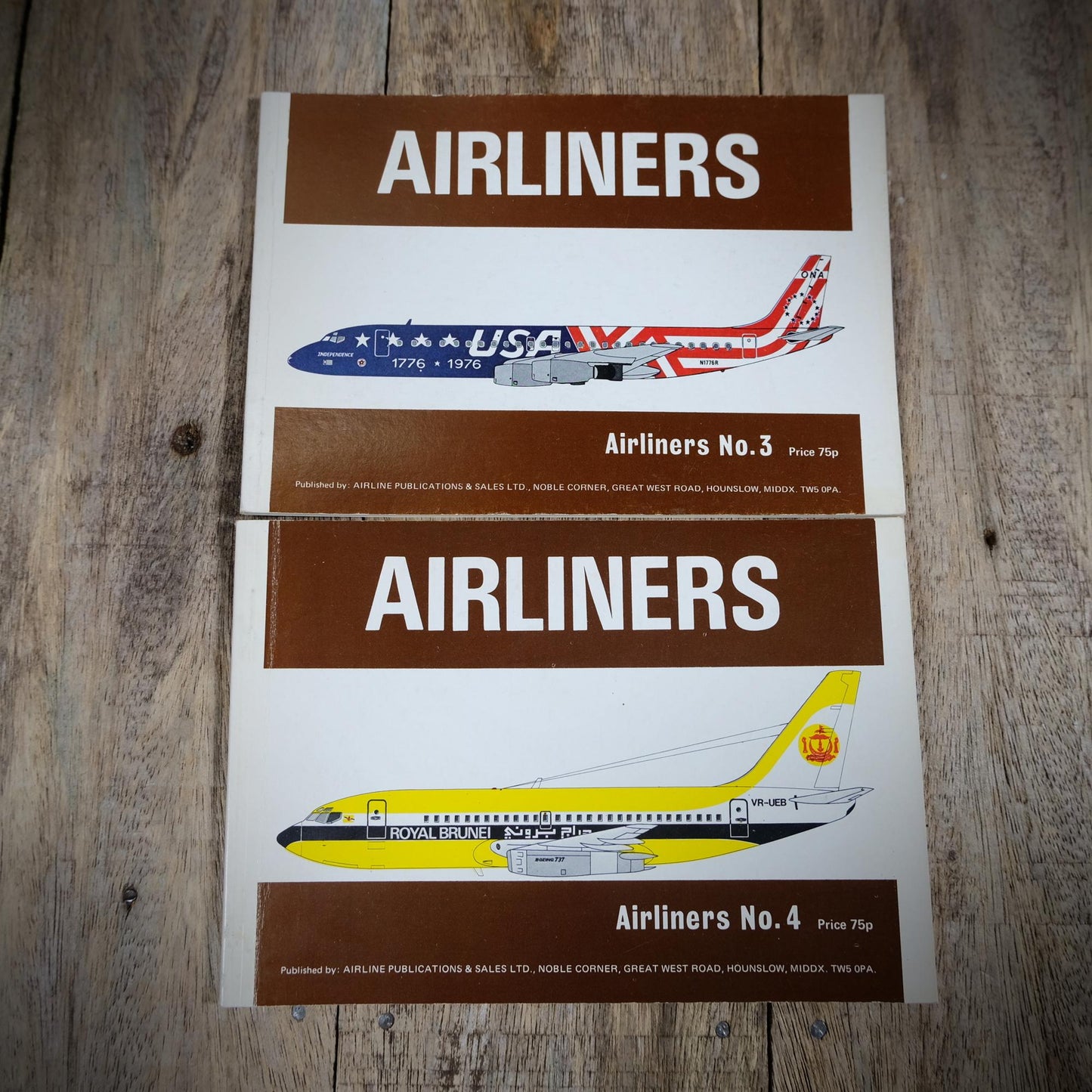 Airline Publications Airliner Series #1, 2, 3, 4, 10, 17, 1970s Softcover