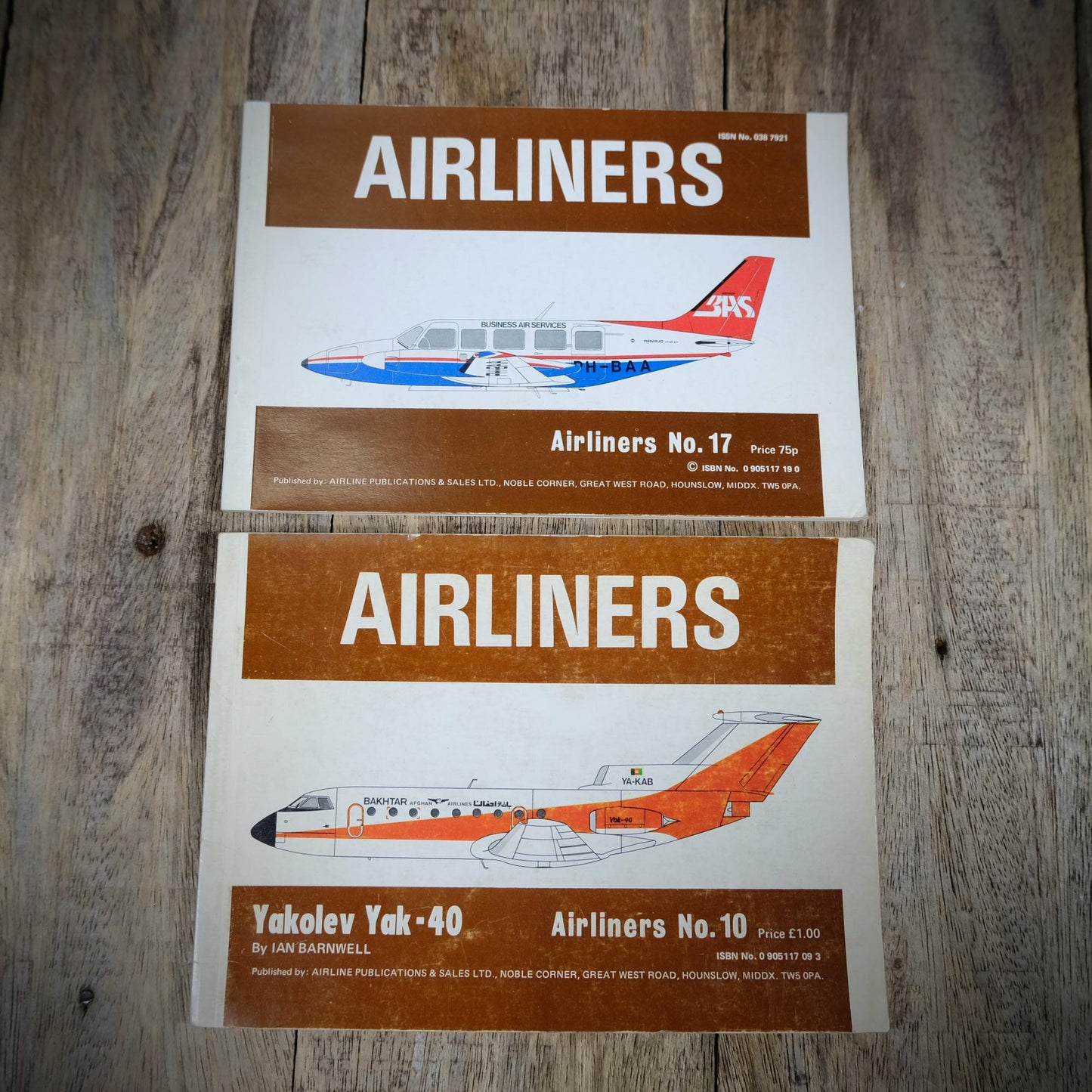 Airline Publications Airliner Series #1, 2, 3, 4, 10, 17, 1970s Softcover