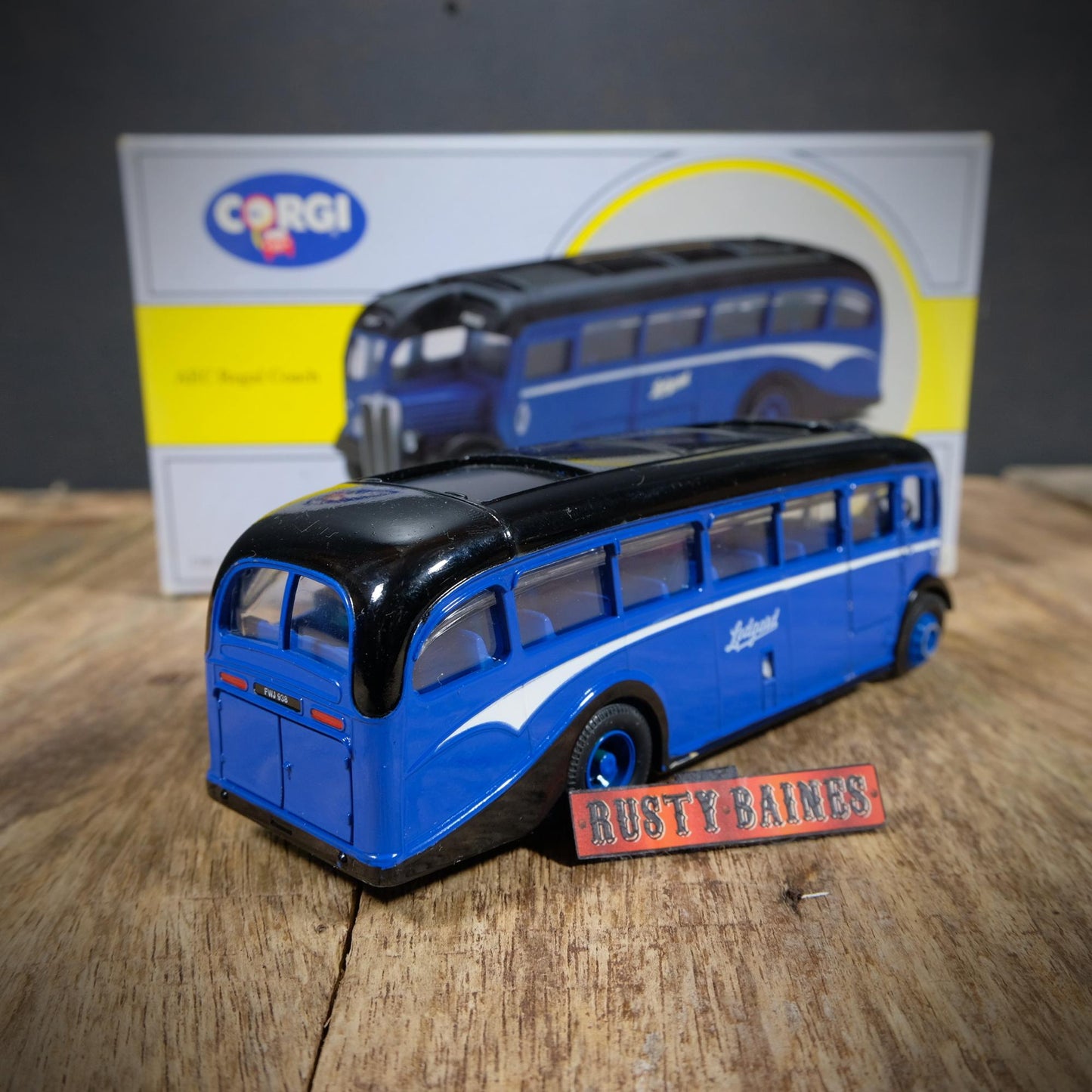 Corgi AEC Regal Coach, Ledgard Livery, Blue, Boxed