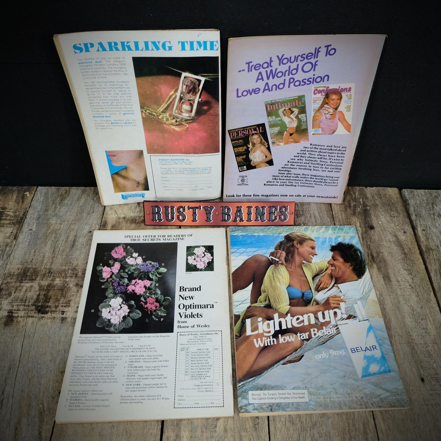Vintage Men's Confessions, Sex Fantasy & Romance Stories, 1980s x4