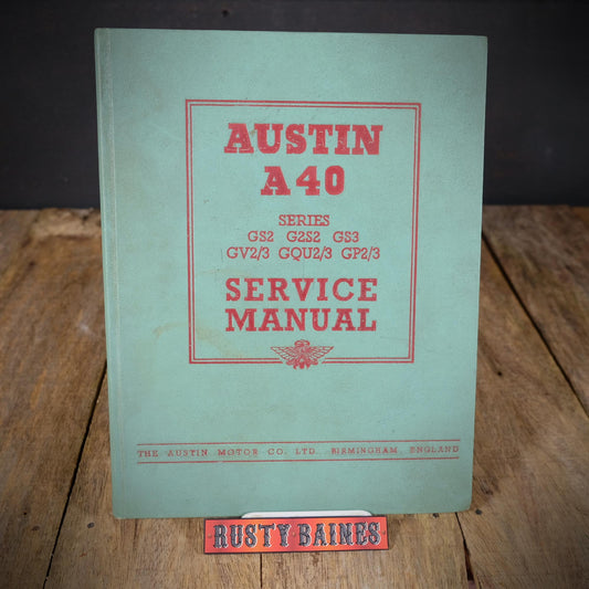 Original Vintage Factory Service & Repair Manual for Austin A40 GS2 GS3 GV2 GQU2 GP2, No.441F